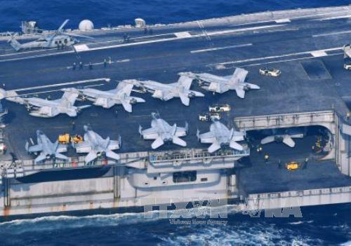 Tàu sân bay USS Carl Vinson rời khu vực Bán đảo Triều Tiên 